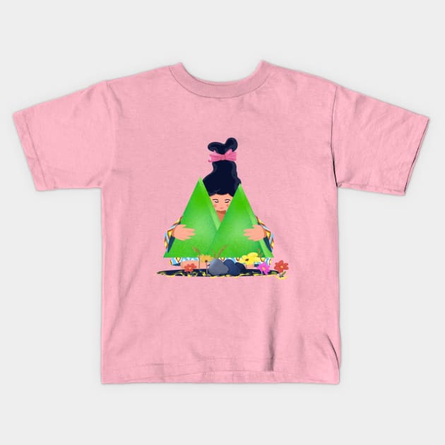 beautiful girl Kids T-Shirt by  bee Maya